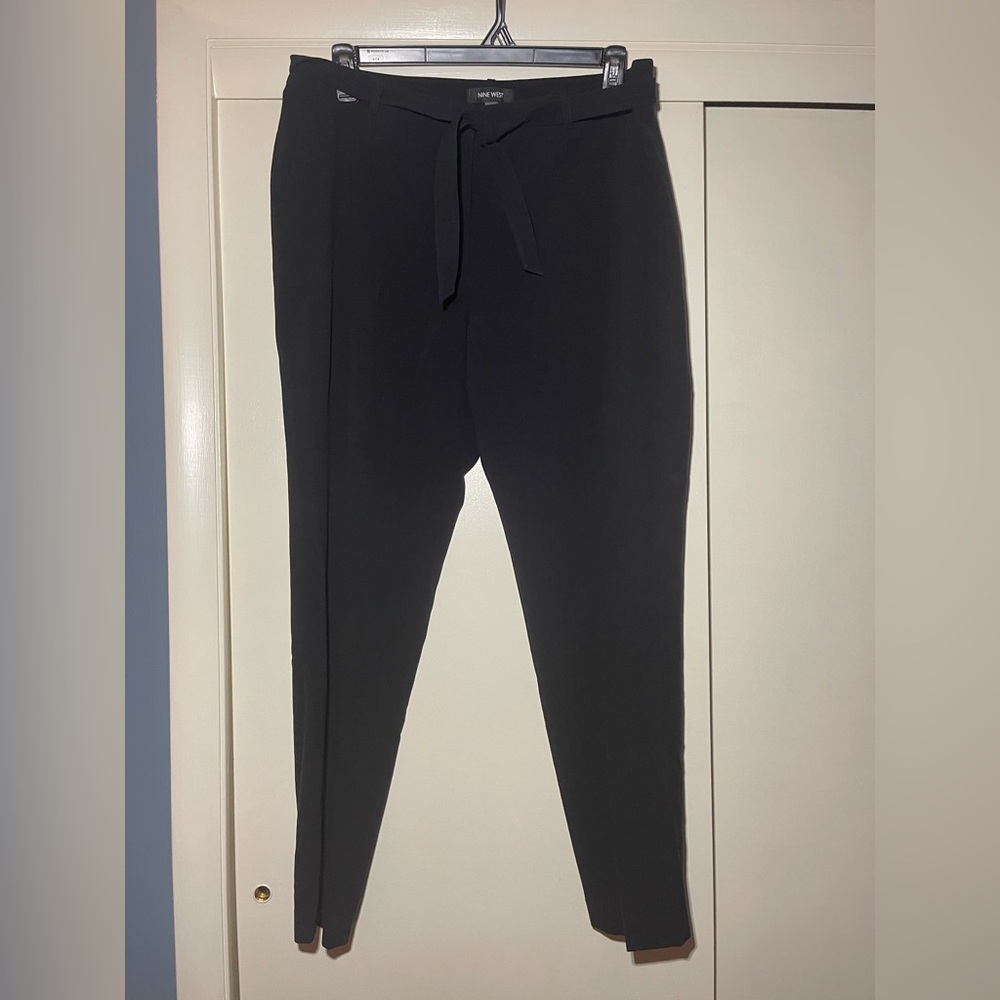 Women’s Black Tie-Waist Trouser Pants size 14 Nine West